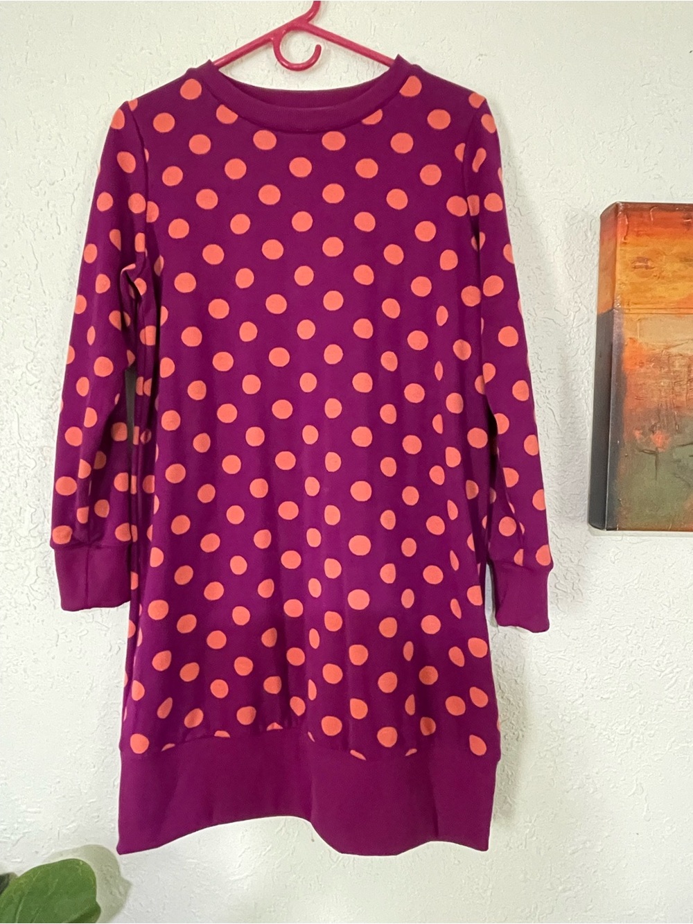 Victor Glemaud Purple Sweater with Orange Polka Dots